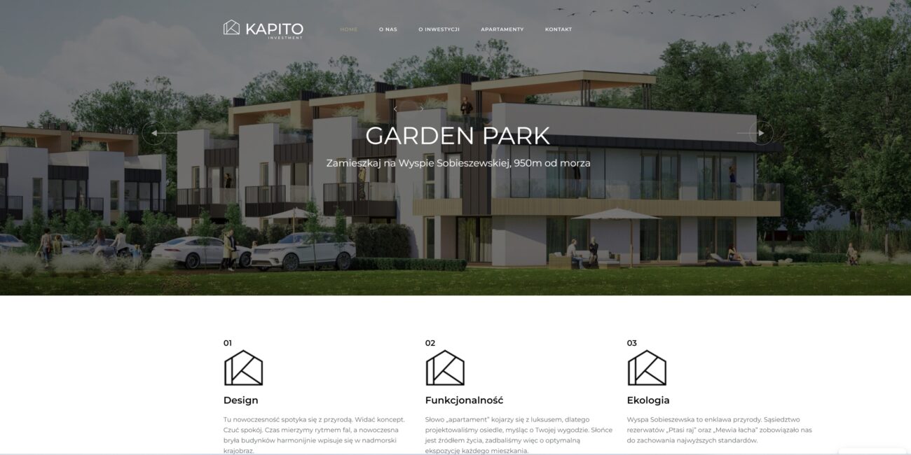 Projekt strony internetowej – kapitoinvestment.pl – PixelSet