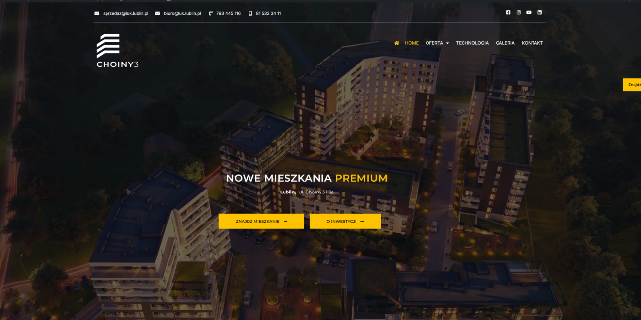 Projekt strony internetowej – choiny3.pl – PixelSet